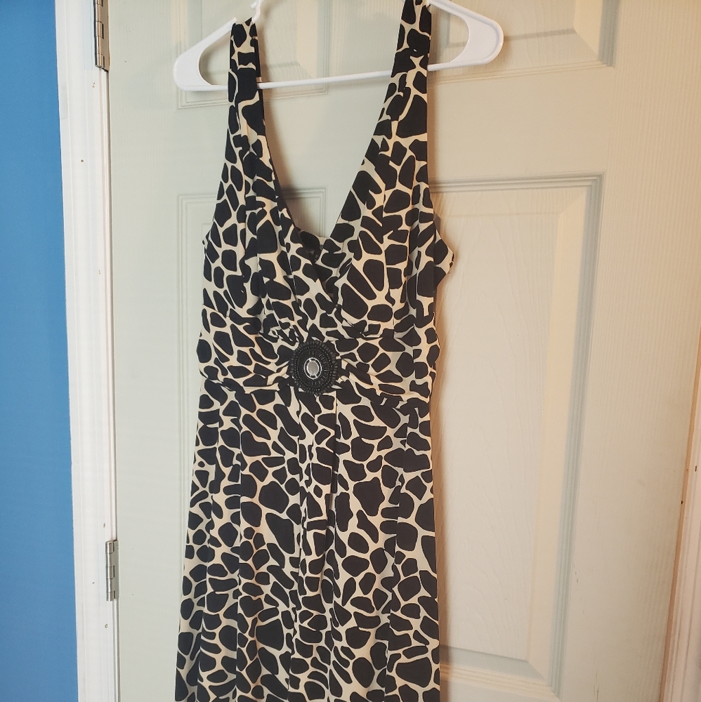En Focus Leopard Print Sleeveless Dress